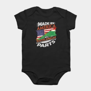 Made In America With South African Parts - Gift for South African From South Africa Baby Bodysuit